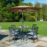 9ft Outdoor Patio Umbrella with Solar LED Lights