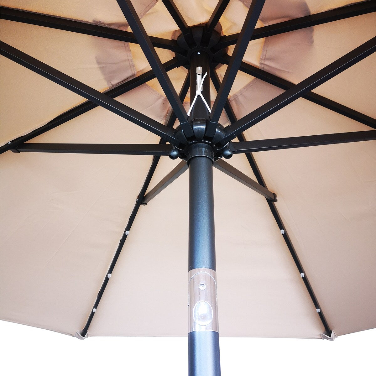 9ft Outdoor Patio Umbrella with Solar LED Lights
