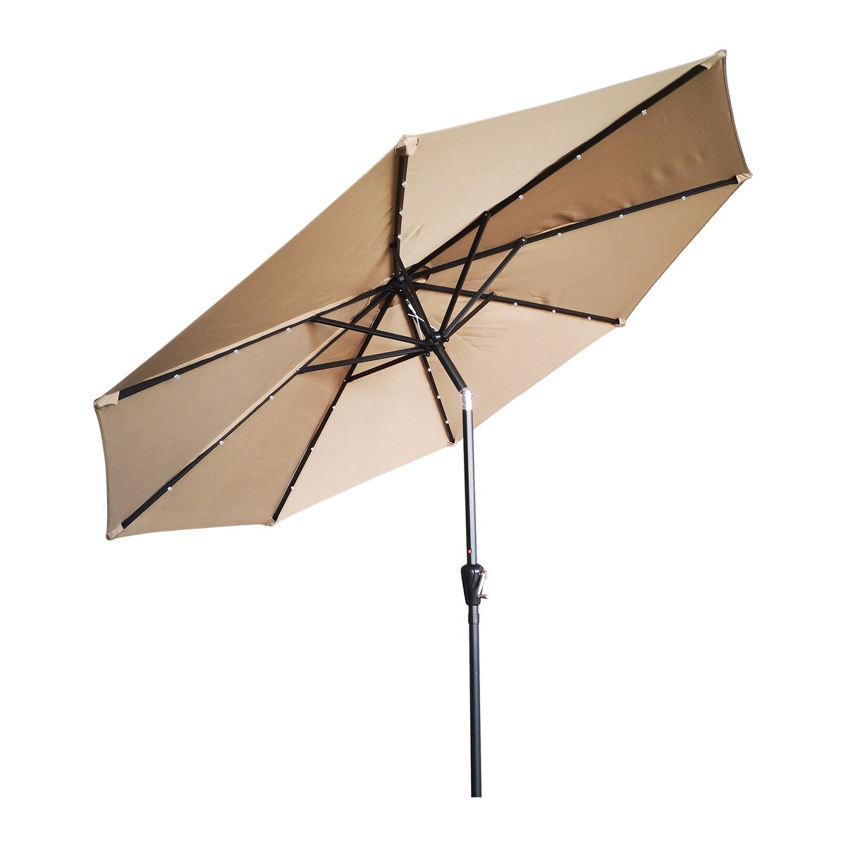 9ft Outdoor Patio Umbrella with Solar LED Lights