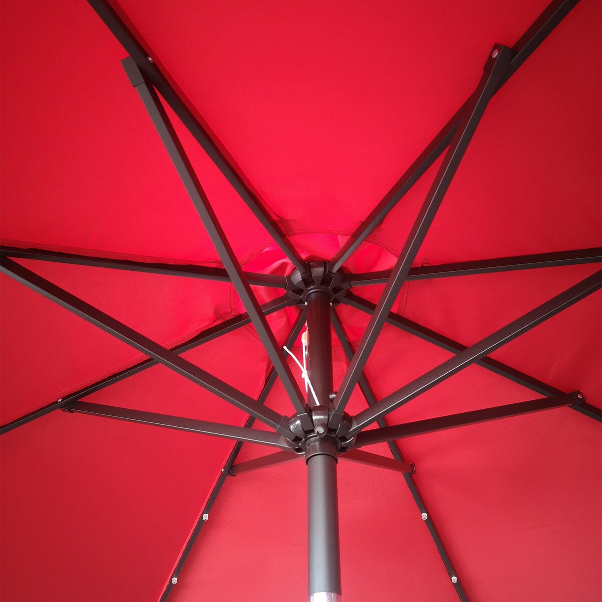 9ft Outdoor Patio Umbrella with Solar LED Lights
