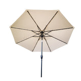 9ft Outdoor Patio Umbrella with Solar LED Lights
