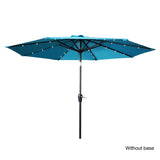9ft Outdoor Patio Umbrella with Solar LED Lights