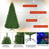 9ft Pre-Lit Artificial Christmas Tree Premium Hinged W/ 1000 Led - 60"x108"