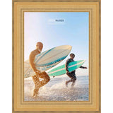 9x11 Traditional Gold Complete Wood Picture Frame with UV Acrylic, Foam Board Backing, & Hardware