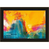 9x12 Contemporary Black Complete Wood Picture Frame with UV Acrylic, Foam Board Backing, & Hardware
