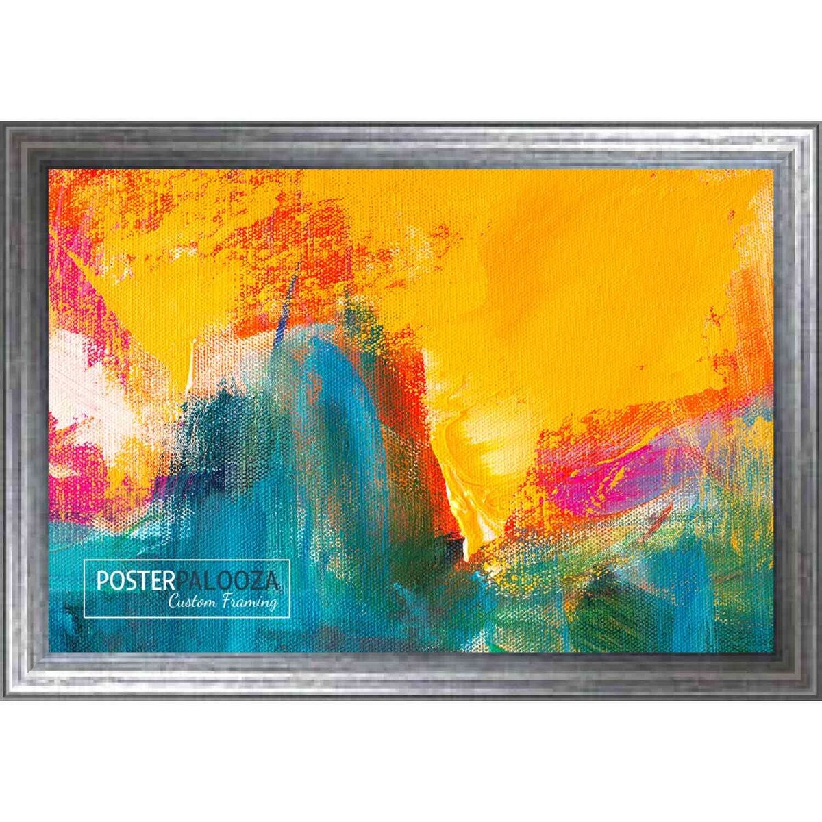 9x6 Contemporary Silver Wood Canvas Floater Frame - Canvas Mounting & Hanging Hardware Included