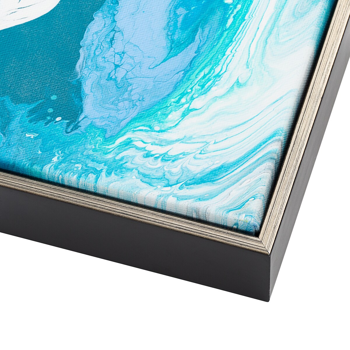 9x6 Contemporary Silver Wood Canvas Floater Frame - Canvas Mounting & Hanging Hardware Included