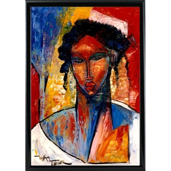 A Nubian Lady ii-WILTOL139617 Framed Print 22.5"x15.5" by William Tolliver