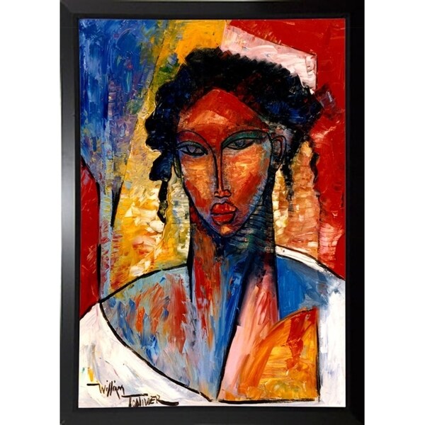 A Nubian Lady ii-WILTOL139617 Framed Print 22.5"x15.5" by William Tolliver