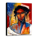 A Nubian Lady ii-WILTOL139617 Framed Print 22.5"x15.5" by William Tolliver
