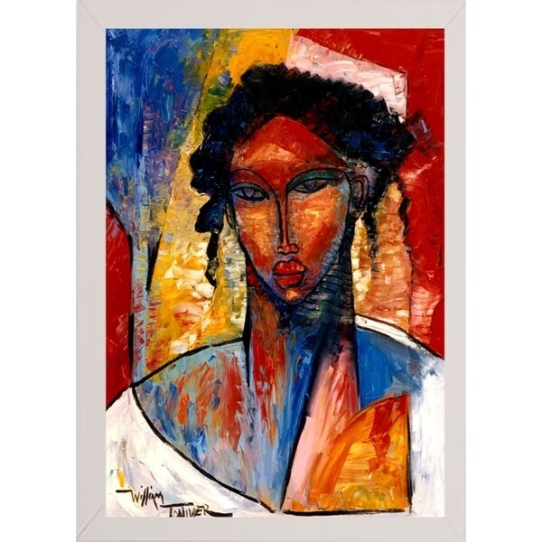 A Nubian Lady ii-WILTOL139617 Framed Print 22.5"x15.5" by William Tolliver