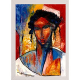 A Nubian Lady ii-WILTOL139617 Framed Print 22.5"x15.5" by William Tolliver