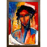 A Nubian Lady ii-WILTOL139617 Framed Print 22.5"x15.5" by William Tolliver