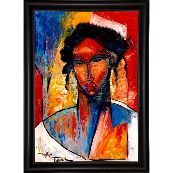 A Nubian Lady ii-WILTOL139617 Framed Print 22.5"x15.5" by William Tolliver