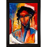 A Nubian Lady ii-WILTOL139617 Framed Print 22.5"x15.5" by William Tolliver