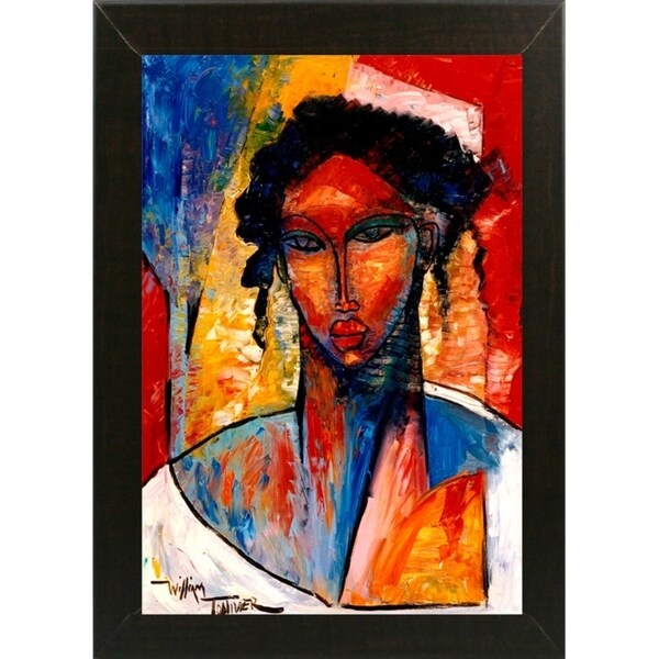 A Nubian Lady ii-WILTOL139617 Framed Print 22.5"x15.5" by William Tolliver