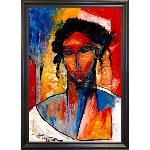 A Nubian Lady ii-WILTOL139617 Framed Print 22.5"x15.5" by William Tolliver