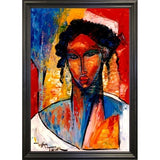 A Nubian Lady ii-WILTOL139617 Framed Print 22.5"x15.5" by William Tolliver