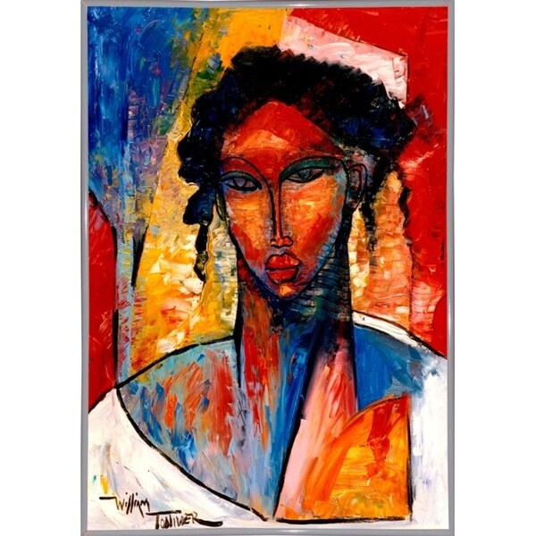 A Nubian Lady ii-WILTOL139617 Framed Print 22.5"x15.5" by William Tolliver