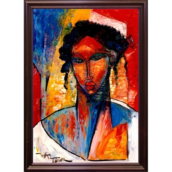 A Nubian Lady ii-WILTOL139617 Framed Print 22.5"x15.5" by William Tolliver