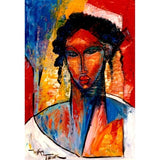A Nubian Lady ii-WILTOL139617 Framed Print 22.5"x15.5" by William Tolliver