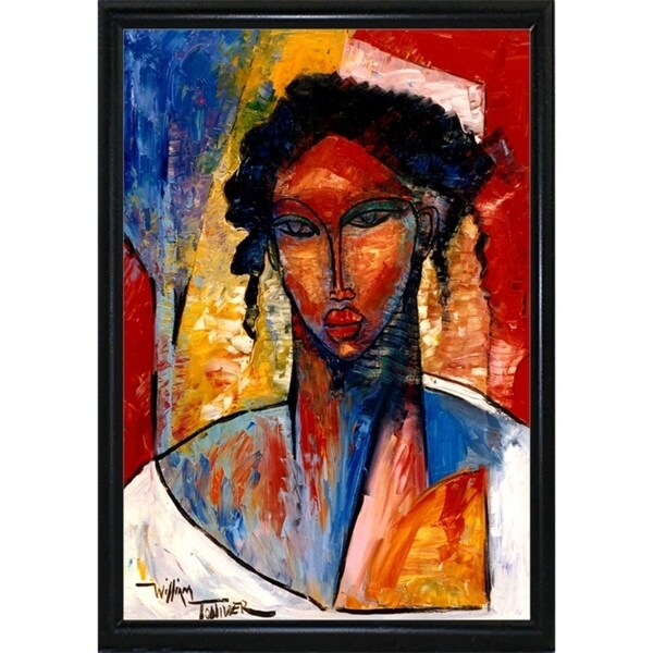 A Nubian Lady ii-WILTOL139617 Framed Print 22.5"x15.5" by William Tolliver