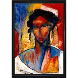 A Nubian Lady ii-WILTOL139617 Framed Print 22.5"x15.5" by William Tolliver