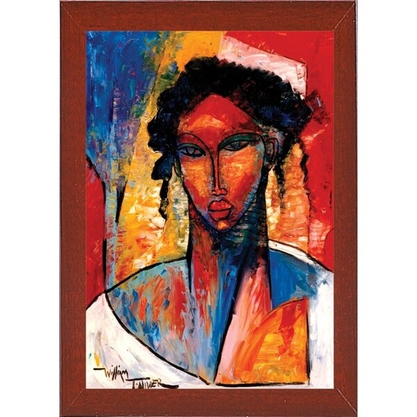 A Nubian Lady ii-WILTOL139617 Framed Print 22.5"x15.5" by William Tolliver