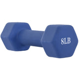 A Pair Dumbbell Barbell Neoprene Coated Weights 8 Pound Blue