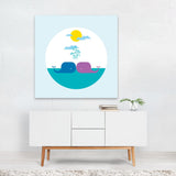 A Whale Kiss Illustrations Animals Children s Art Art Print/Poster