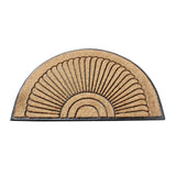 A1HC Sunburst Half Moon Tapered Edge Rubber/Coir Double Doormat