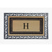 A1HC Natural Coir & Rubber Monogrammed Entrance Door Mats, Non-Slip, Flock Doormat, Thin-Profile Indoor Outdoor Doormat 24"x36"
