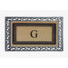 A1HC Natural Coir & Rubber Monogrammed Entrance Door Mats, Non-Slip, Flock Doormat, Thin-Profile Indoor Outdoor Doormat 24"x36"