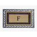 A1HC Natural Coir & Rubber Monogrammed Entrance Door Mats, Non-Slip, Flock Doormat, Thin-Profile Indoor Outdoor Doormat 24"x36"
