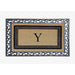 A1HC Natural Coir & Rubber Monogrammed Entrance Door Mats, Non-Slip, Flock Doormat, Thin-Profile Indoor Outdoor Doormat 24"x36"