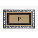A1HC Natural Coir & Rubber Monogrammed Entrance Door Mats, Non-Slip, Flock Doormat, Thin-Profile Indoor Outdoor Doormat 24"x36"