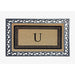 A1HC Natural Coir & Rubber Monogrammed Entrance Door Mats, Non-Slip, Flock Doormat, Thin-Profile Indoor Outdoor Doormat 24"x36"