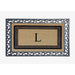 A1HC Natural Coir & Rubber Monogrammed Entrance Door Mats, Non-Slip, Flock Doormat, Thin-Profile Indoor Outdoor Doormat 24"x36"