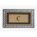 A1HC Natural Coir & Rubber Monogrammed Entrance Door Mats, Non-Slip, Flock Doormat, Thin-Profile Indoor Outdoor Doormat 24"x36"