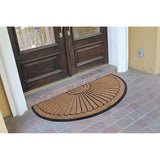 A1HC Sunburst Half Moon Tapered Edge Rubber/Coir Double Doormat