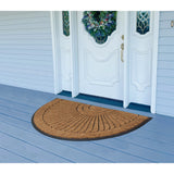 A1HC Sunburst Half Moon Tapered Edge Rubber/Coir Double Doormat