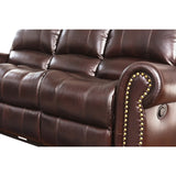 Abbyson Broadway Top Grain Leather Reclining 2 Piece Living Room Set