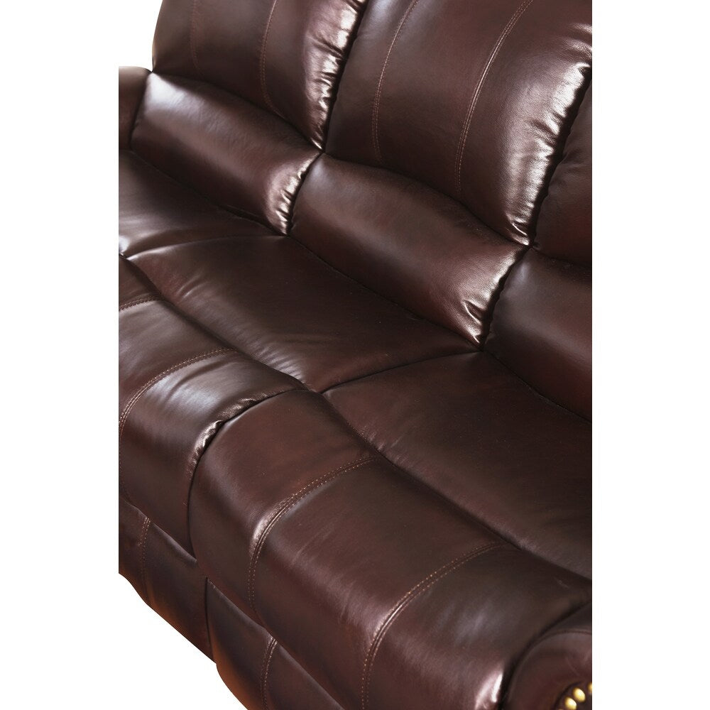 Abbyson Broadway Top Grain Leather Reclining 2 Piece Living Room Set