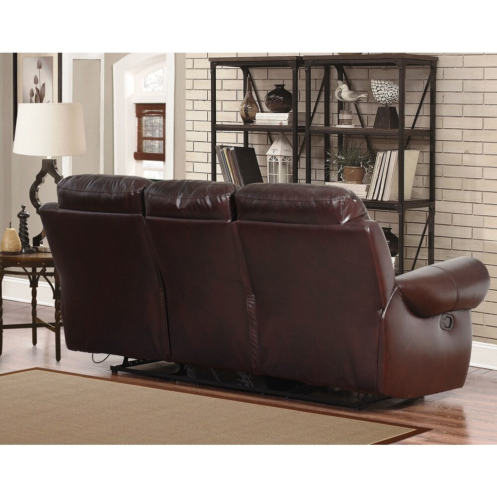 Abbyson Broadway Top Grain Leather Reclining 2 Piece Living Room Set