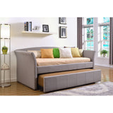 Abbyson Casey Grey Fabric Daybed with Trundle