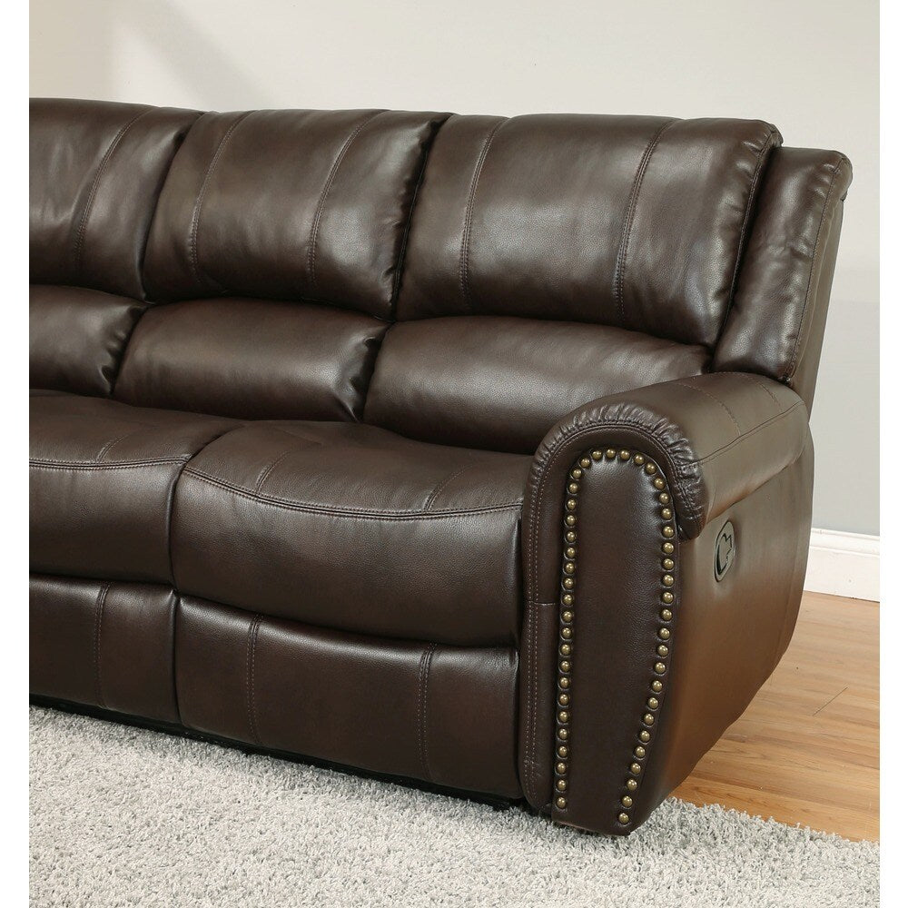 Abbyson Jackson 3-piece Brown Recliner Sectional