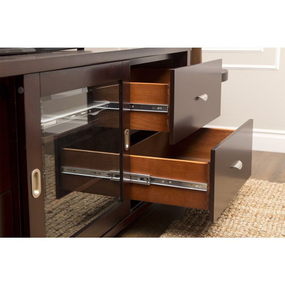 Abbyson Malibu Solid Oak Wood 72-inch Cappuccino TV Console