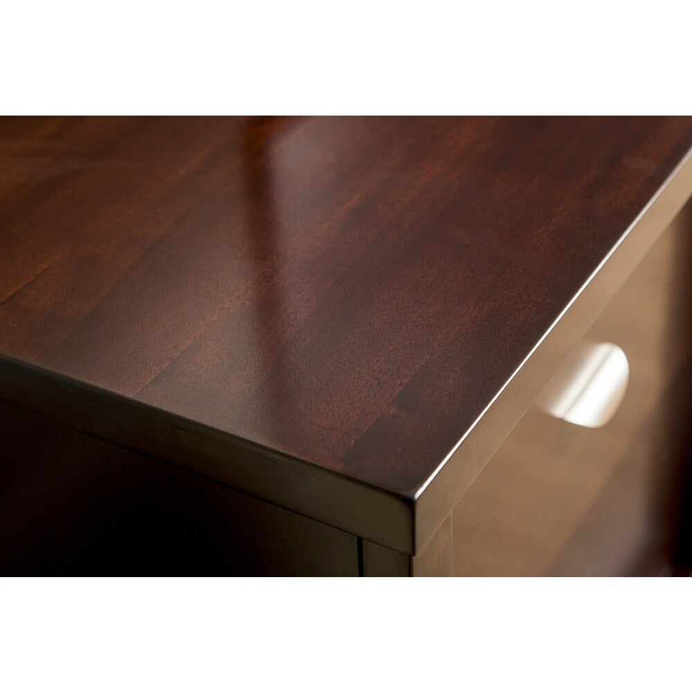 Abbyson Malibu Solid Oak Wood 72-inch Cappuccino TV Console