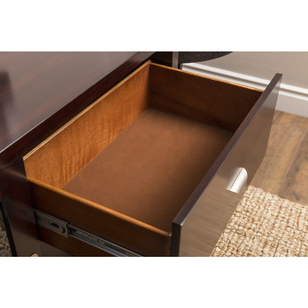 Abbyson Malibu Solid Oak Wood 72-inch Cappuccino TV Console