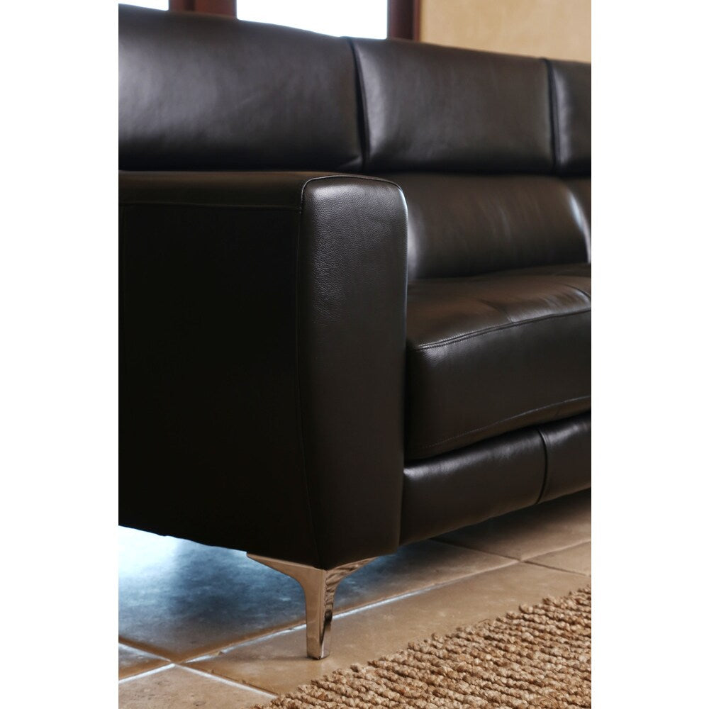 Abbyson Monticello Top Grain Leather Functional Sectional